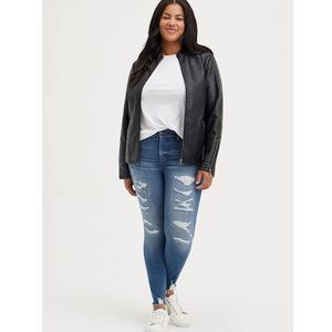 *NWT* TORRID BLACK FAUX LEATHER MOTO JACKET